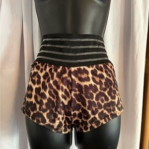 Leopard Print High-Waisted Women Shorts